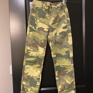 J. Crew Factory Camo high-rise girlfriend chino pant Size 2